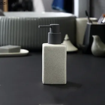 Seramik Banyo Malzemeleri El dezenfektanı şişesi Kare Losyon Şişesi Banyo Aksesuarları Basın sıvı sabun Kabı