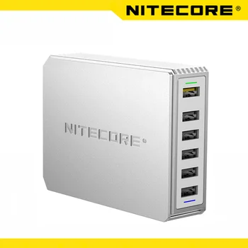 NİTECORE UA66Q 6 portlu USB hızlı şarj adaptörü, aynı anda 6 cihazı şarj edebilir