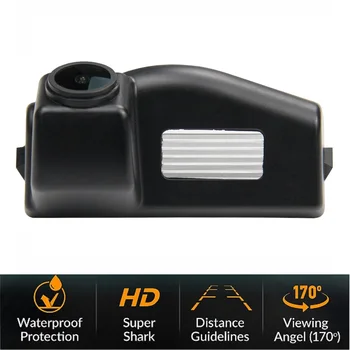 HD 1280 * 720P Dikiz geri görüş kamerası Mazda 3 Mazda 2 için Mazda3 Spor Mazda2 2009-2011, gece Görüş Plaka İşık Kamera