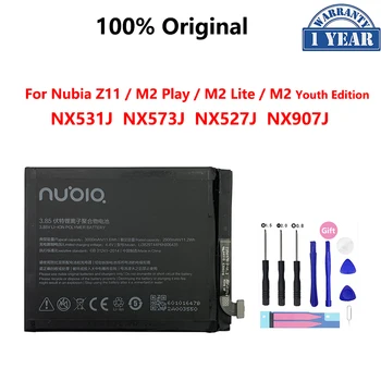 100 % Orijinal 3000mAh Li3829T44P6h806435 Pil İçin ZTE Nubia Z11 M2 Oyun M2 Lite M2 NX531J NX573J Telefonu Piller Bateria