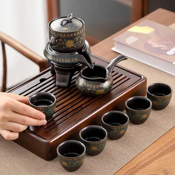 Otomatik Kungfu çay seti-Ev Basit Çaydanlık, Tembel Kung Fu çay seti Çay Fincanı, Seramik çay seti doğum günü hediyesi