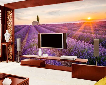 Dreamscape Provence Lavanta Bulut TV Arka Plan Duvar Ev Dekor Duvar Resmi Oturma Odası İçin Duvar Kağıdı Papel Tapiz Paisaje