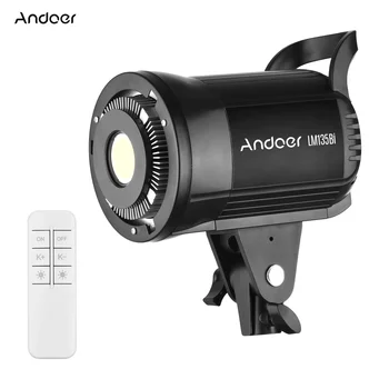 Andoer LM135Bı LED fotoğraf dolgu ışığı 135W Stüdyo Video ışığı 3000-5600K Bowens Dağı sürekli ışık kontrolü kayıt