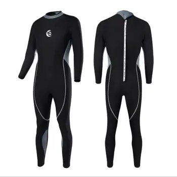 Su Sporları 2MM Neopren Wetsuit Erkekler Sıcak Yüzme Tüplü Dalış Mayo Uzun kollu Triatlon Wetsuit Sörf Şnorkel