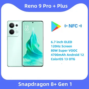 Yeni Resmi OPPO Reno 9 Pro + Artı cep telefonu 6.7 inç OLED 120Hz Ekran 80W Süper VOOC OPFO 4700mAh Android 12 ColorOS 13 OTG