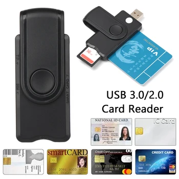 Kolay USB 3.0 2.0 akıllı kart okuyucu Mikro SD TF Bellek KİMLİK Bankası EMV Elektronik DNIE Dnı Vatandaş SIM Cloner Konnektör Adaptörü