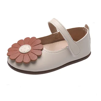 Toddler deri ayakkabı Bebek Ayakkabıları Moda Elbise Ayakkabı Çocuk Giysileri İçin Çiçek Kız Prenses Düğün Ayakkabı 3 İla 4 5 6 7 8 yıl