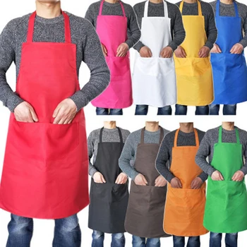Renk cepli önlük Pişirme Kadın Erkek Kolsuz Temizlik Önlükleri Elbise Su Geçirmez Yağ geçirmez şefin Mutfak Önlüğü