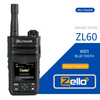 Ruyage ZL60 Zello Walkie Talkie 4g Radyo İle Sım Kart Wifi Bluetooth Uzun Menzilli Profesyonel Güçlü İki Yönlü Radio100km