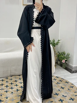Parti Bayram müslüman çarşaf Kadın Boncuk Fas Elbise Abayas Zarif Namaz Abayas Uzun Kollu Elbise Ramazan Musulman Maxi Vestidos