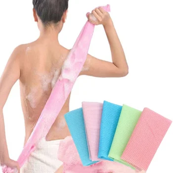1 Adet Kore Naylon Banyo Vücut Ovma Havlusu Kabarcıklar Duş Peeling Temizleme Yıkama Yıkayıcılar Banyo Aksesuarları