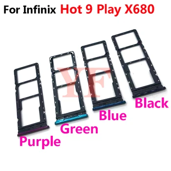SIM Kart Tepsi Yuvası Tutucu Infinix Sıcak 9 Oyun X680 Not 8i X683 Sıcak 10 Lite akıllı 5X657 Sıcak 8 Lite X650 Akıllı 3 Artı X627
