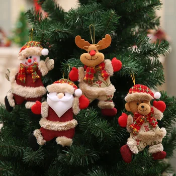 Merry Christmas Süsler DIY Noel Hediyesi Noel Baba Kardan Adam Ağacı Kolye Bebek Asmak Dekorasyon Ev Noel Doğum Mutlu Yeni Yıl