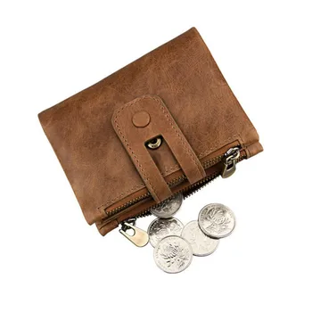 Sıcak Kısa Erkek Cüzdan Hakiki Deri Mini Erkek Çanta Çile bozuk para cüzdanı Fermuar Erkek Cuzdan Küçük Cüzdan Portomonee PORTFÖY