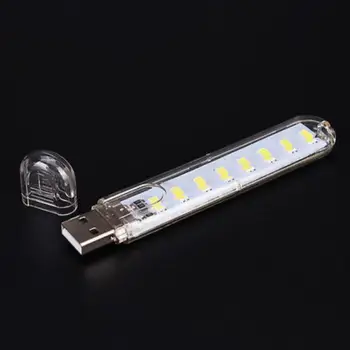 LED gece ışığı taşınabilir enerji tasarrufu için bilgisayar 8 USB lamba dizüstü aydınlatma