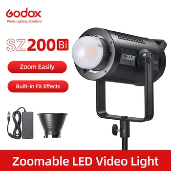 Godox SZ200Bı SZ200 Bı 200W 2800-6500K Bı İki renkli LED Video ışığı Canlı Fotoğrafçılık için