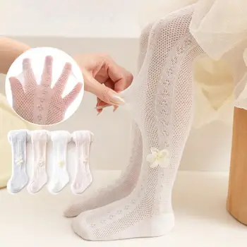 Şık Kız Çorap Anti-solma Örgü Külotlu Çorap Yüksek Streç Entegre Tasarım Çocuk Külotlu Çorap Ter emme