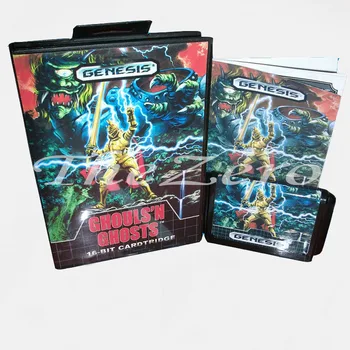 Hafıza Kartı Ghouls'n Hayaletler Kutusu ve Manuel Kitap 16 bit Megadrive Video Oyun Kartı MD Genesis mortal