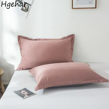 100 % Polyester Yastık Kılıfı 1/2 Adet Düz Renk Kanepe 48 * 74 cm Yastık Kılıfı Yatak Yatak Odası Kısa Tarzı Ev Kullanımı Dekoratif Yeni