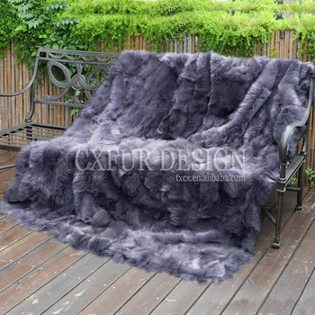 CX-D-123C lüks ısınma kürk halı battaniye hakiki tilki kürk battaniye yatak