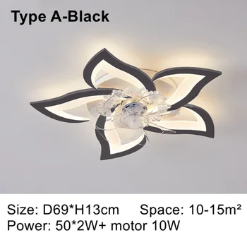 LED tavan lambası Modern Fan Oturma Yemek Odası Yatak Odası Ve Uzaktan Hız kısılabilir tavan lambası