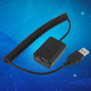 X3UB USB NP - FW50 Kukla Pil Eliminator Güç Kaynağı Bahar Kablosu-Sony A7 A7RII A6500 A6400 A6300 A6100 A6000
