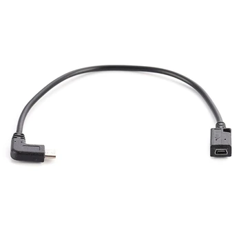 90 Derece C Tipi Mini USB Uzatma Kablosu Mini USB Dişi USB C Erkek Şarj Sync Adaptörü kablo kordonu Dizüstü Bilgisayar için