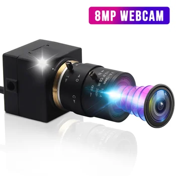 HD Webcam 8MP 3264X2448 IMX179 CS 5-50mm Manuel Değişken Odaklı Lens Video Web cam Reklam Makineleri, Sorgulama Makineleri