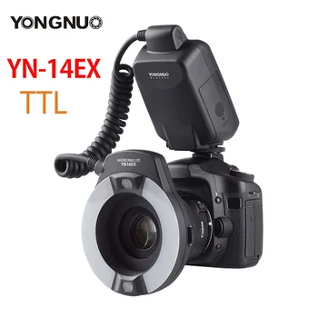 YongNuo YN-14EX TTL Makro Halka Lite Flaş ışığı Canon EOS DSLR Kamera 5D Mark II 5D Mark III 6D 7D 60D 70D 700D 650D 600D