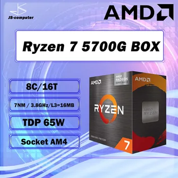 AMD Ryzen 7 5700G R7 5700G 3.8 GHz Sekiz Çekirdekli 16 İplik 65W CPU İşlemci L3=16M 100-000000263 Soket AM4 Yeni ve fan var