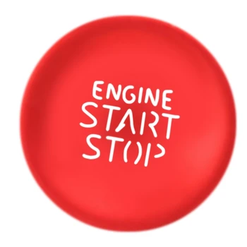 Araba Motoru Start-Stop Düğmesi Etiket Tek Anahtar Başlangıç Düğmesi Trim Sticker Hyundai Tucson Elantra 2021 2022 Kırmızı