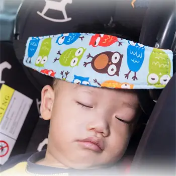 Araba Koltuğu Baş Desteği Ped Sabit Bant Araba Kafalık Yastık bebekler Bebek Uyku Pozisyoner Ayarlanabilir kafa koruyucusu Tutucu
