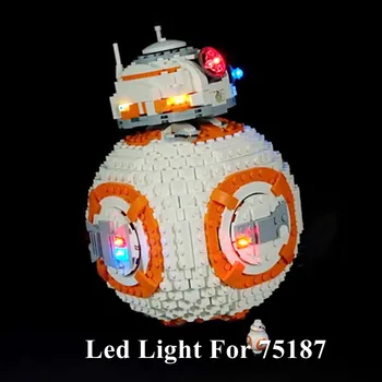 Led ışık İçin Yaktı 75187 Bb8 Robot Fighter Uyumlu 05128 Yapı Taşları (Model Tuğla)