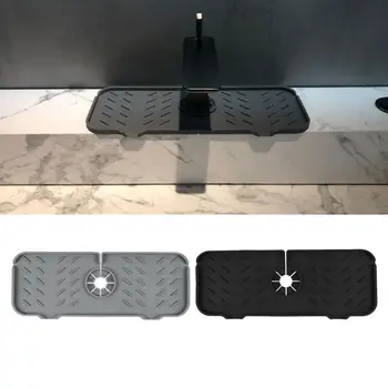 Silikon lavabo musluğu Mat Lavabo Sünger Sabun Drenaj Rafı Dayanıklı Musluk Sıçrama Tutucu Ve Depolama Rafı Mutfak Ve Banyo İçin