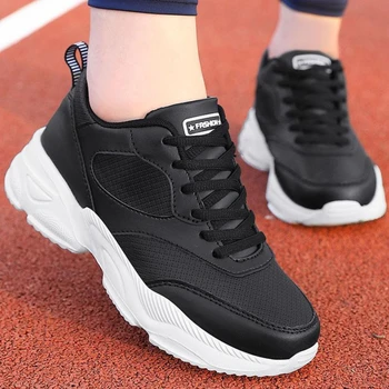 Kadın Takozlar Platformu Sneakers Su Geçirmez Yuvarlak Ayak spor ayakkabı kaymaz Yumuşak Taban Koşu Eğitmenler Zapatillas De Deporte