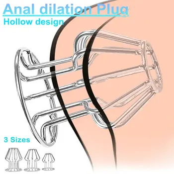 Metal Hollow Anal Butt Plug Serpme Seks Oyuncak Spekulum Yapay Penis Tünel Büyük Prostat Probu