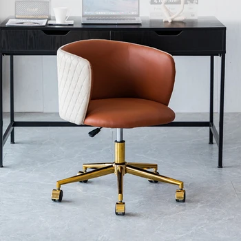 İskandinav Suni Deri ofis koltuğu yatak odası mobilyası Kitap Masa Sandalye Arkalığı Kol Dayama Eğlence Kişilik Kaldırma Sandalyeler