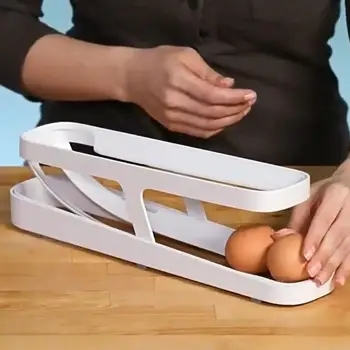 Yeni buzdolabı yumurta saklama cihazı, büyük kapasiteli ve yükseltilmiş çift katmanlı saklama kutusu ile kullanışlı ve pratiktir