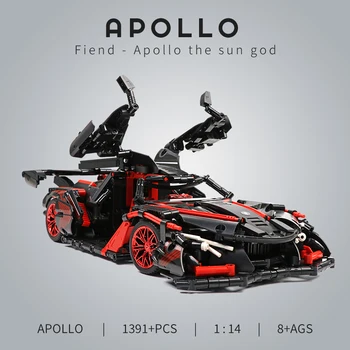Apollo Güneş Tanrısı Uzaktan Kumanda Yapı Taşı Bulmaca Montaj Spor Araba Çocuk Yetişkin orta İla Yüksek Zorluk Araba Modeli Doğum Günü