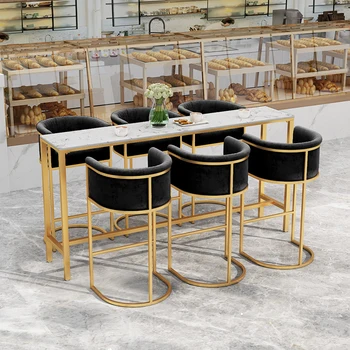Yüksek Tasarımcı Accent Bar Sandalyeleri Sandalyeler Yemek Lüks Vanity Bar Sandalyeleri İskandinav Sayaç Modern Şezlong Haute Cafe Mobilya