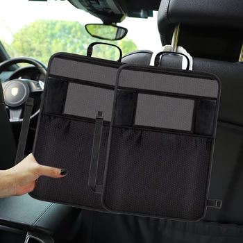 Araba saklama çantası Anti-Kick Mat Taşınabilir Sepet Toz Kutusu Ayarlanabilir Kanca Kamyon SUV Van Çok Fonksiyonlu çöp tenekesi D7YA