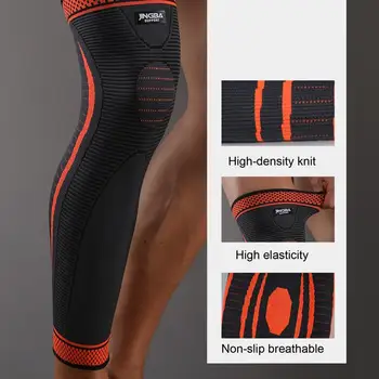 1 Adet Bacak dizlik Diz Pedleri Parantez Elastik Yumuşak Naylon Stres Giderici Uzun Bacak dizlik sıkıştırma manşonu Spor için