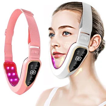 LED Foton Terapi Yüz Kaldırma Cihazı Yüz Zayıflama titreşimlı masaj aleti soğuk lipoliz cihazı V şeklinde Yanak Kaldırma Güzellik Ekipmanları