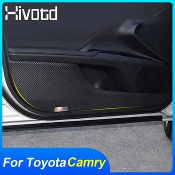 Toyota Camry 2020 için Aksesuarları Kapı Anti Kick Pad Karbon Fiber Sticker koruma kapağı İç Dekorasyon Parçaları Araba Styling