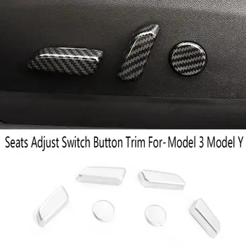 6 ADET Koltuk Ayar Anahtarı Düğmesi ayar kapağı-Tesla Modeli 3 Model Y