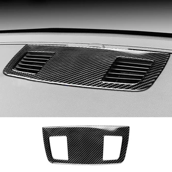 Karbon Fiber Araba Dashboard Hava Çıkış Vent krom çerçeve Trim Sticker BMW E90 E92 E93 3 Serisi 2005-2012 Oto Aksesuarları