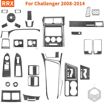 Karbon Fiber İç Sticker Dodge Challenger 2008-2014 İçin Dashboard Merkezi Kontrol Vites Trim Modifiye Araba Aksesuarları