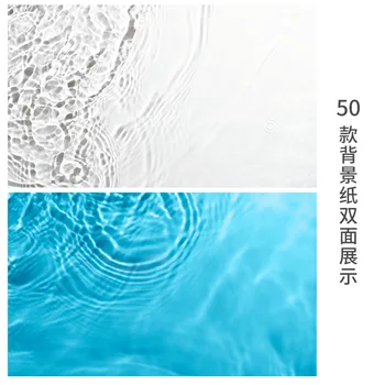 Dalgaların Su 57x87cm PVC arka plan Beyaz ve Mavi Su çift taraflı baskı Takı Çantası
