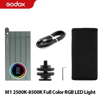 Godox M1 2500 K-8500 K Tam Renkli RGB led ışık Cep Boyutu Tip-C şarj edilebilir LED Video yaratıcı ışık çoklu özel Efektler