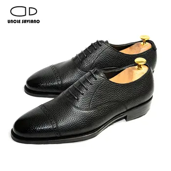 Amca Saviano Zarif Oxford Erkekler Elbise Ayakkabı Resmi Düğün en ıyi erkek ayakkabısı Iş Ofis Hakiki Deri Tasarımcı Erkek Ayakkabı
